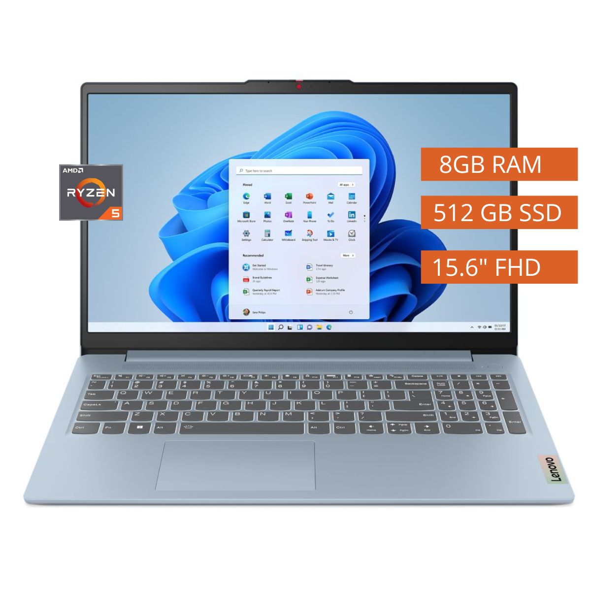 Portátil LENOVO IP 3 15AMN8 RYZ5 512 GB 8GB