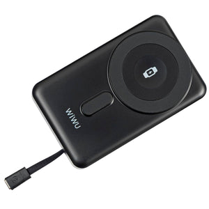 Batería portátil WiWU WI-P056 de 10000mAh con cable dual color negro