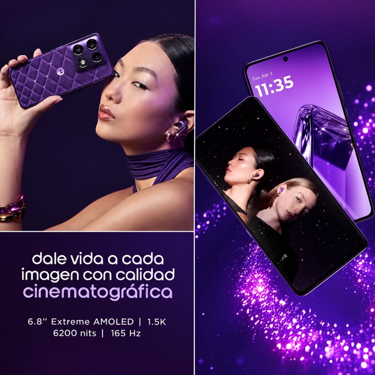 Celular MOTO Signature 512GB 12GB 5G Violeta