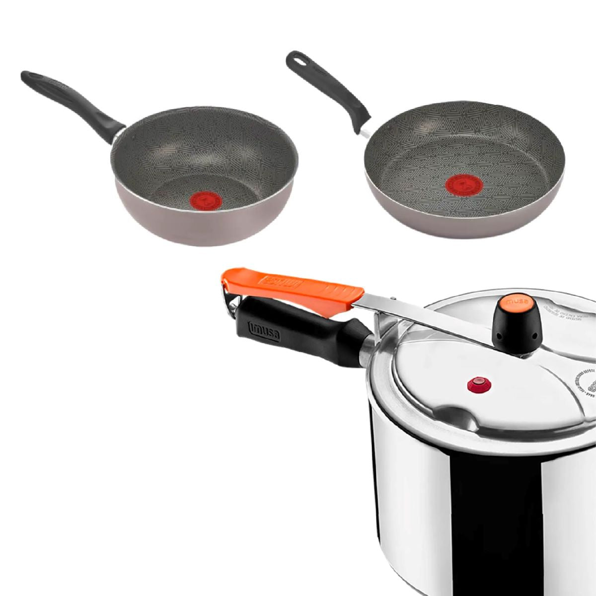 Combo IMUSA Olla A Presión 4.5L SCP + Sarten+Wok 24CM Talent