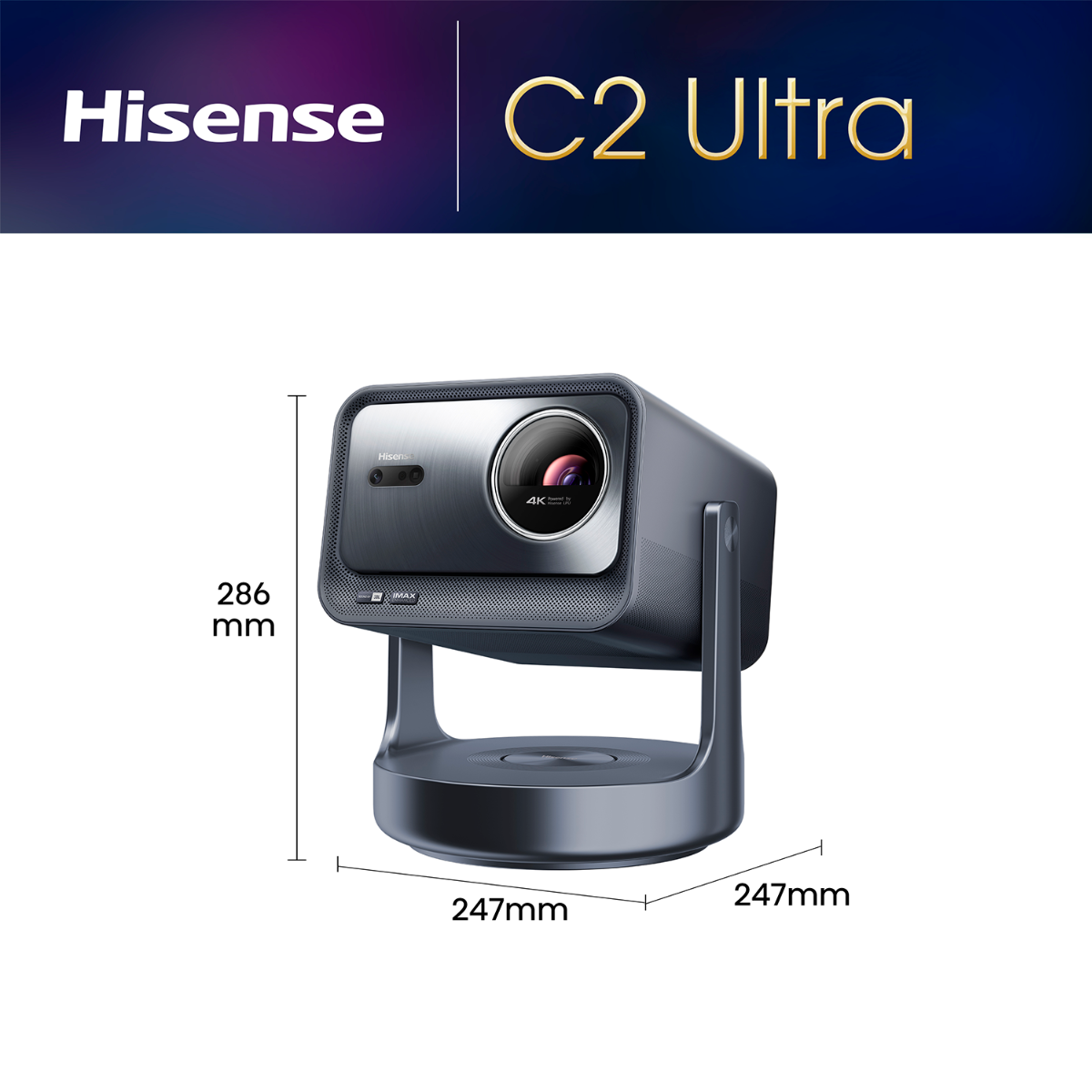 Miniproyector HISENSE C2 Ultra Laser 4K UHD Gris
