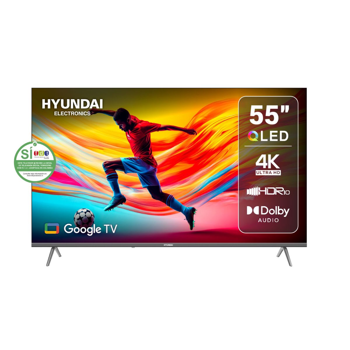 Televisor HYUNDAI 55" HYLED5529QG QLED 4K Smart Google Tv