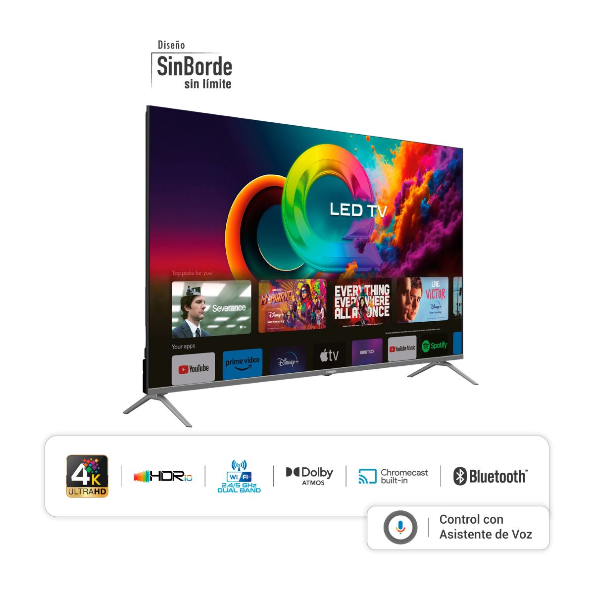 Televisor HYUNDAI 60" HYLED6005QG UHD 4K QLED