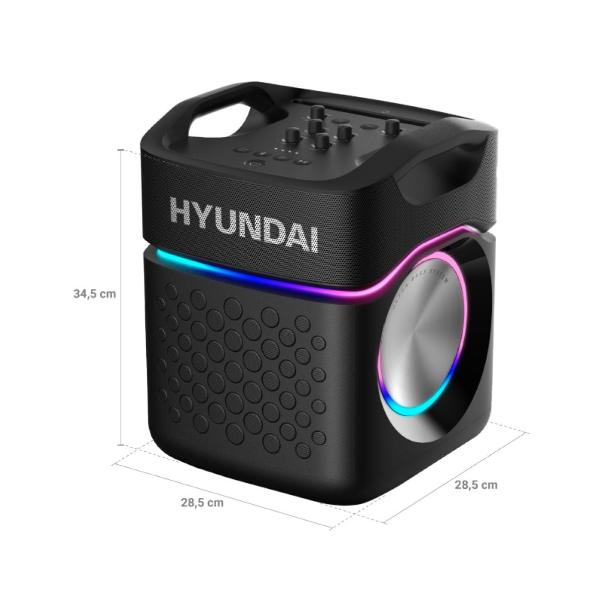 Parlante HYUNDAI HYSPBT1 Recargable Negro