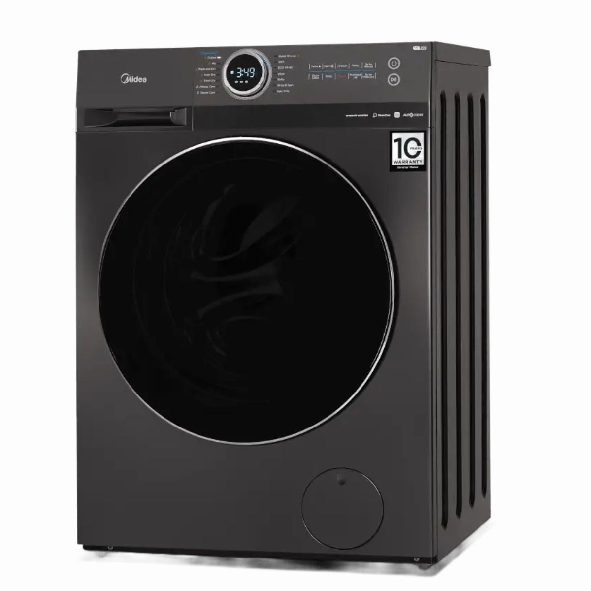 Lavadora MIDEA MF200D120WB T-CO 12 Kilos Carga Frontal Panel Digital Titanio
