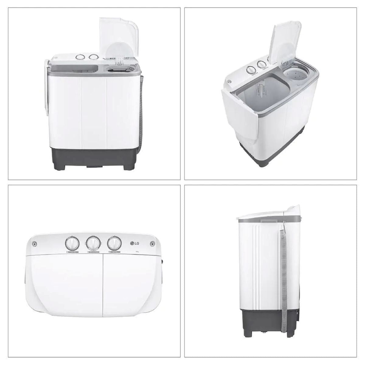 Lavadora LG WP8WMR.ABWPCOL 8Kg Doble Tina Semiautomática Blanca
