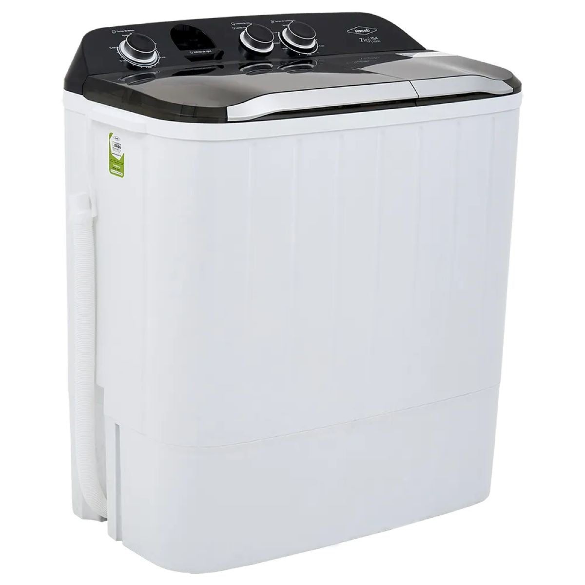 Lavadora HACEB 7 KG SA Doble Tina Semiautomática Blanca Carga Superior