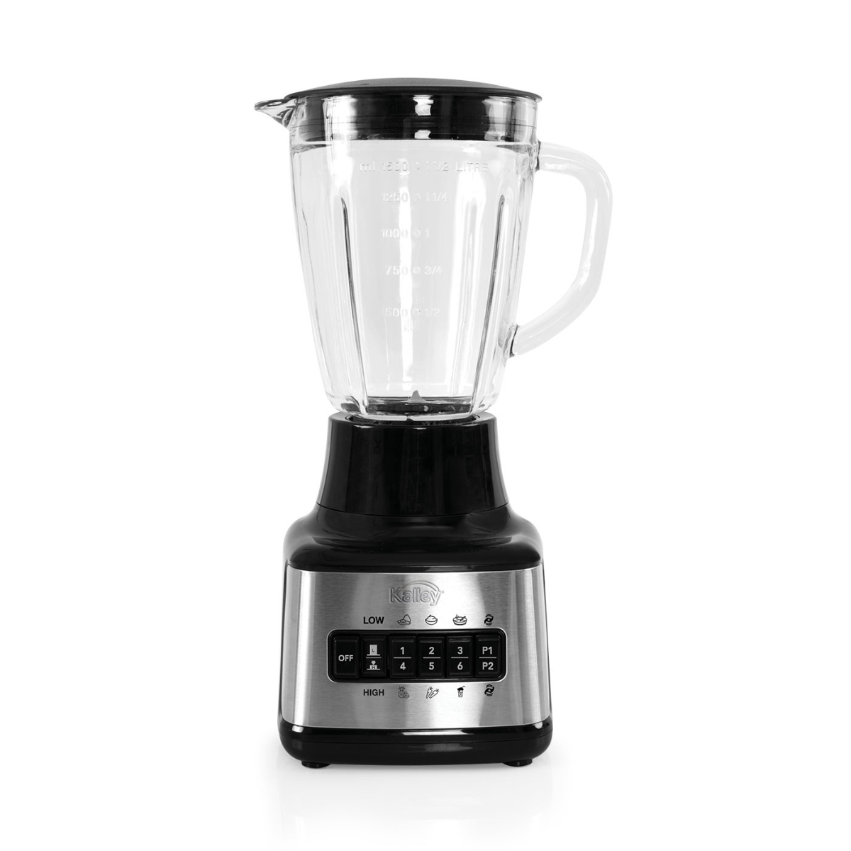 Licuadora KALLEY K-MLV6BSS 1.5 Litros 500 Watts Negro