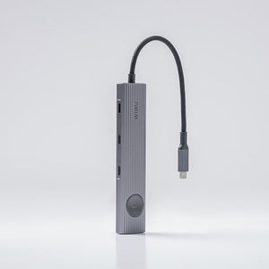 Hub multipuerto WiWU Travel WI-HB001 8 en 1 color gris