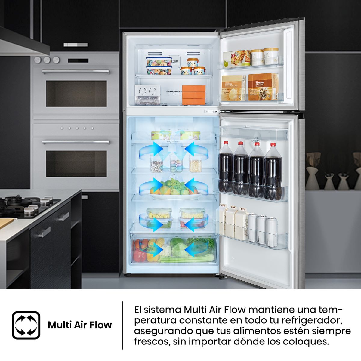 Nevera No Frost Hisense BCD-375 de 375 litros color silver
