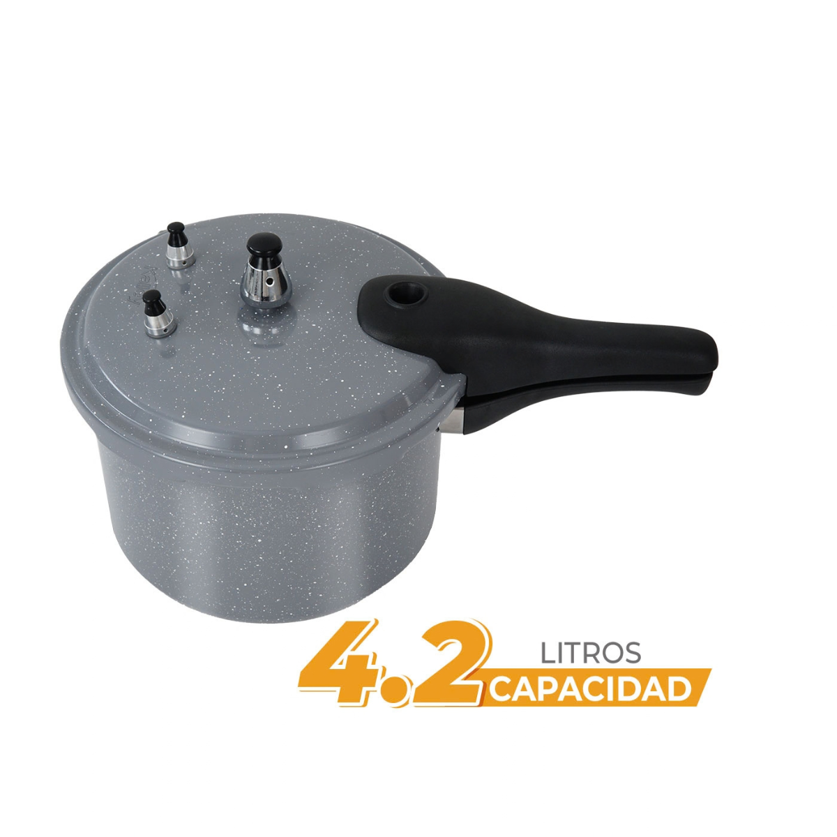 Olla a Presión KALLEY K-OPR42 4.2 Litros Granito Cierre Externo Gris