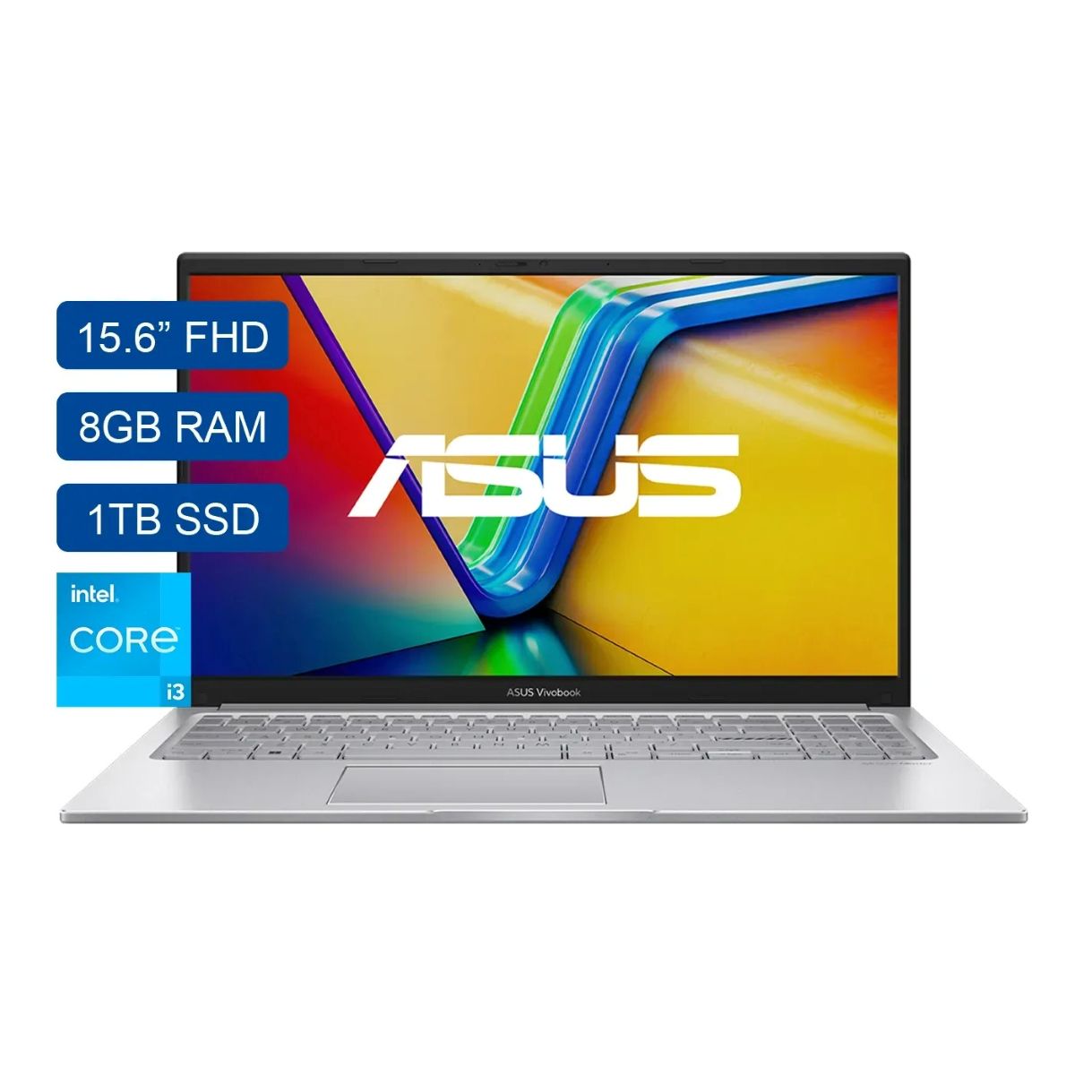 Portátil ASUS x1504va-bq3904w CI3 1TB SSD 8 GB RAM Silver + Morral y Mouse