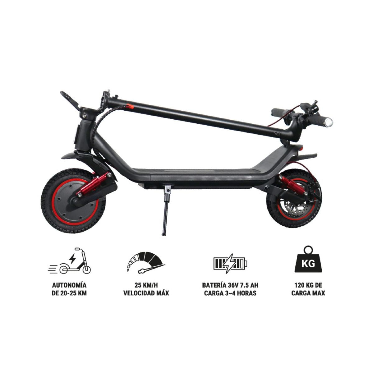 Patineta Eléctrica HYUNDAI Scooty Pro Negra