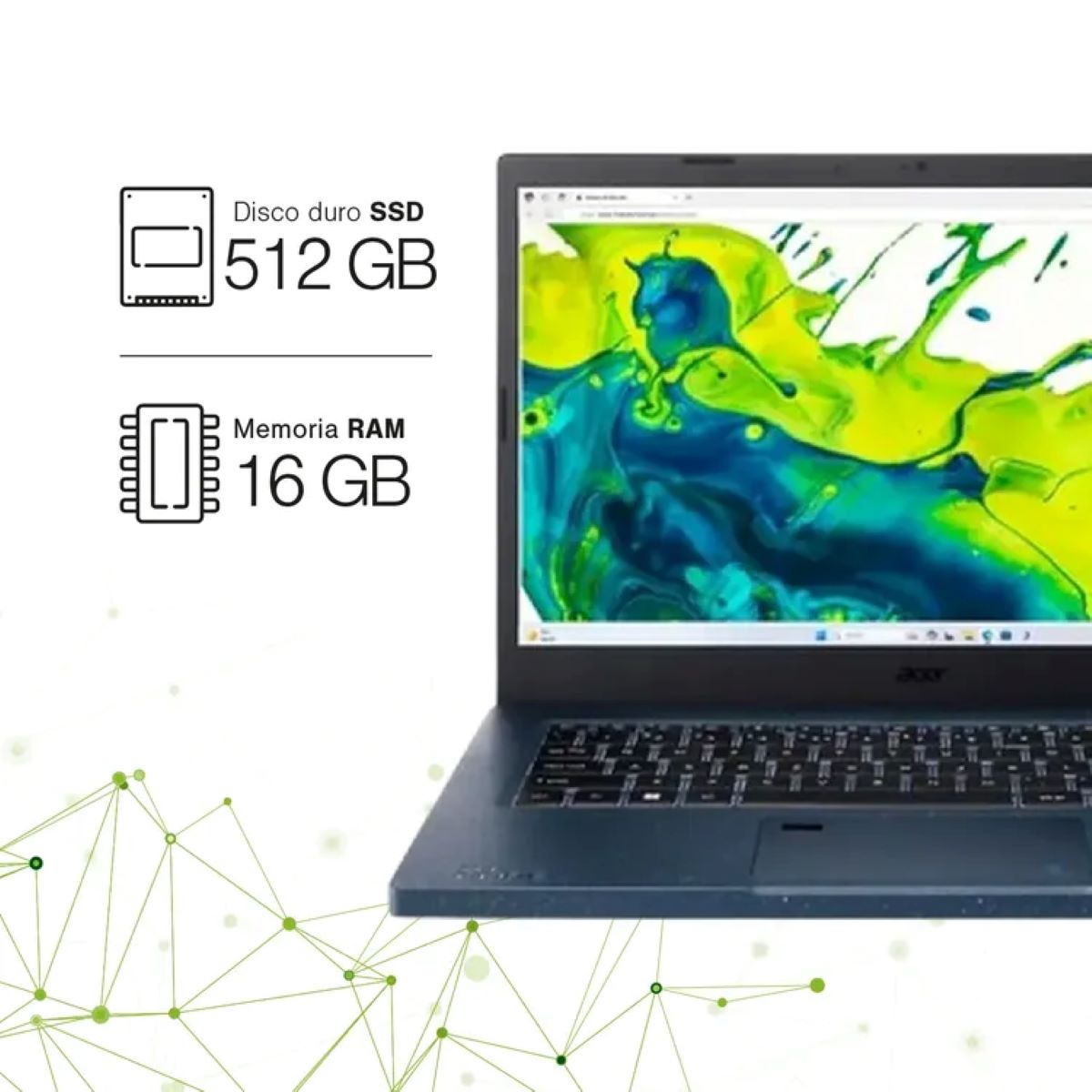 Portátil ACER AV14-52P-55EB I5 512GB 16GB