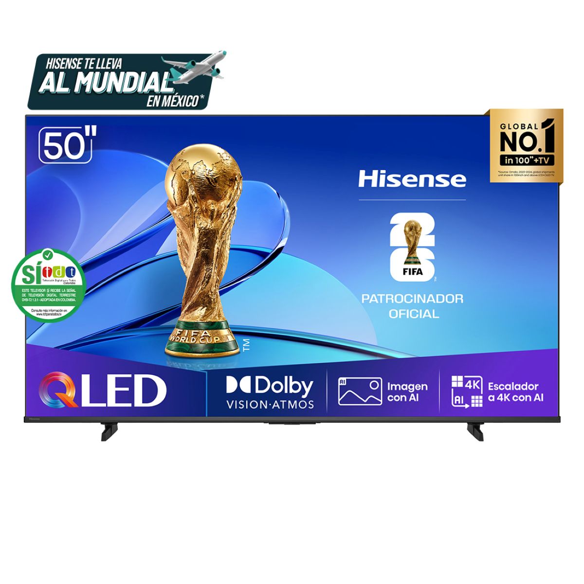 Televisor HISENSE 50" 50Q6QV UHD 4K Qled