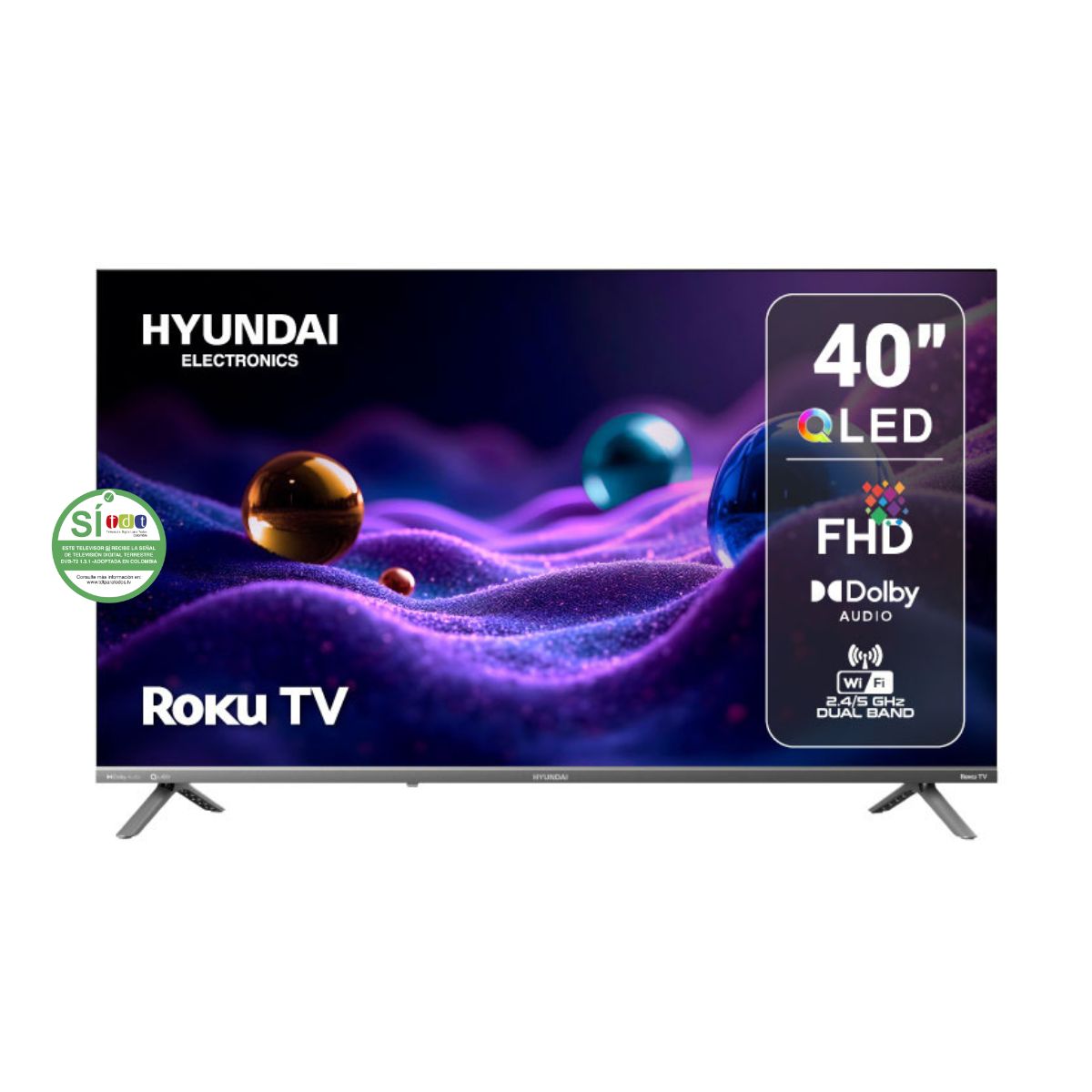 Televisor HYUNDAI HYLED4028QR FDH 40 Pulgadas Smart Tv Roku Negro