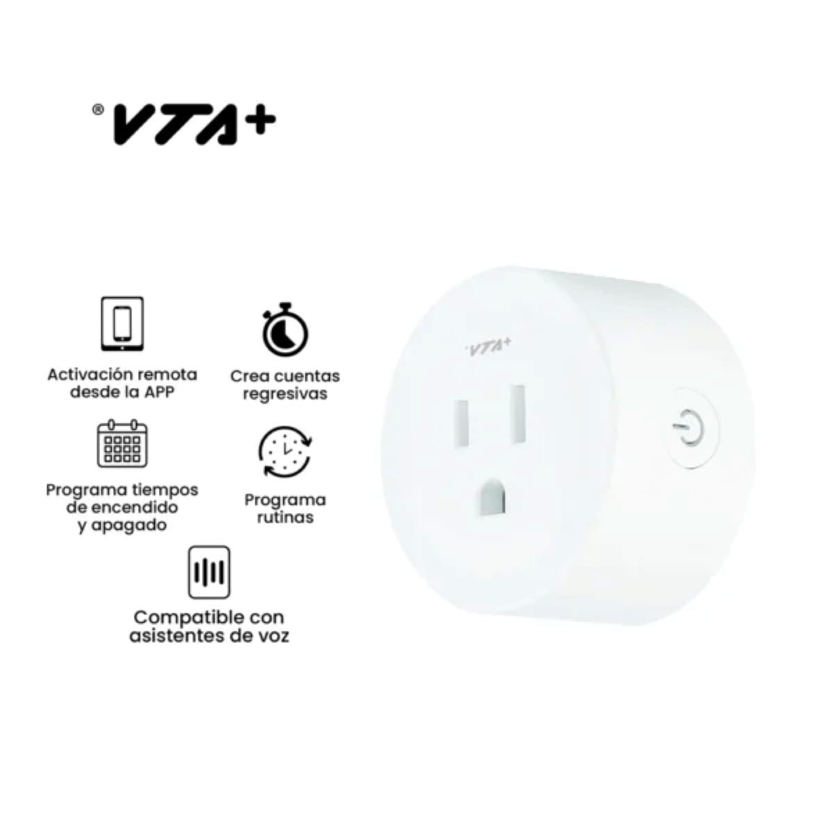 Tomacorriente Inteligente VTA-84624 1200W Wifi Blanco