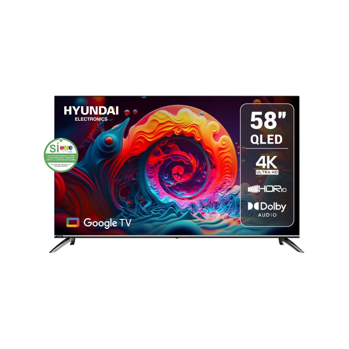 Televisor HYUNDAI 58” HYLED5813QG 4K Google TV