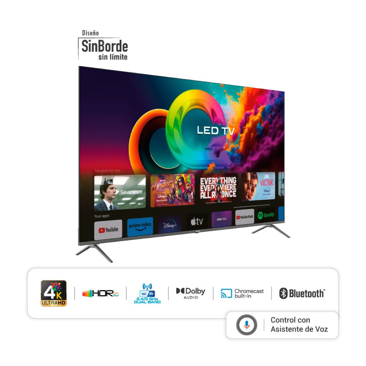 Televisor HYUNDAI 75” HYLED7504QG 4K Google TV