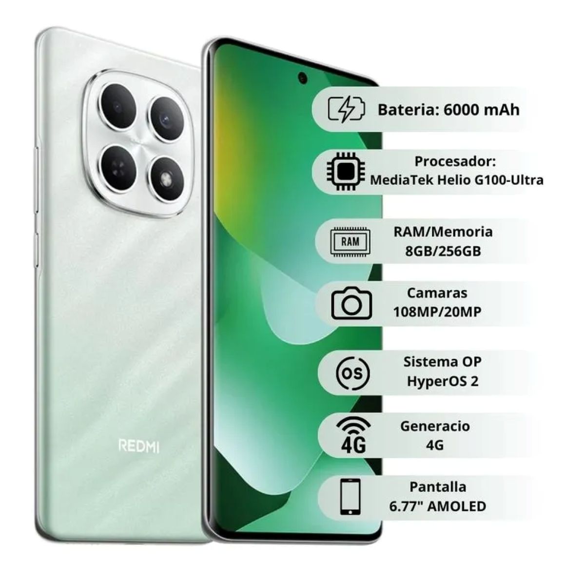 Celular XIAOMI NOTE 15 4G 512GB 8GB RAM Verde