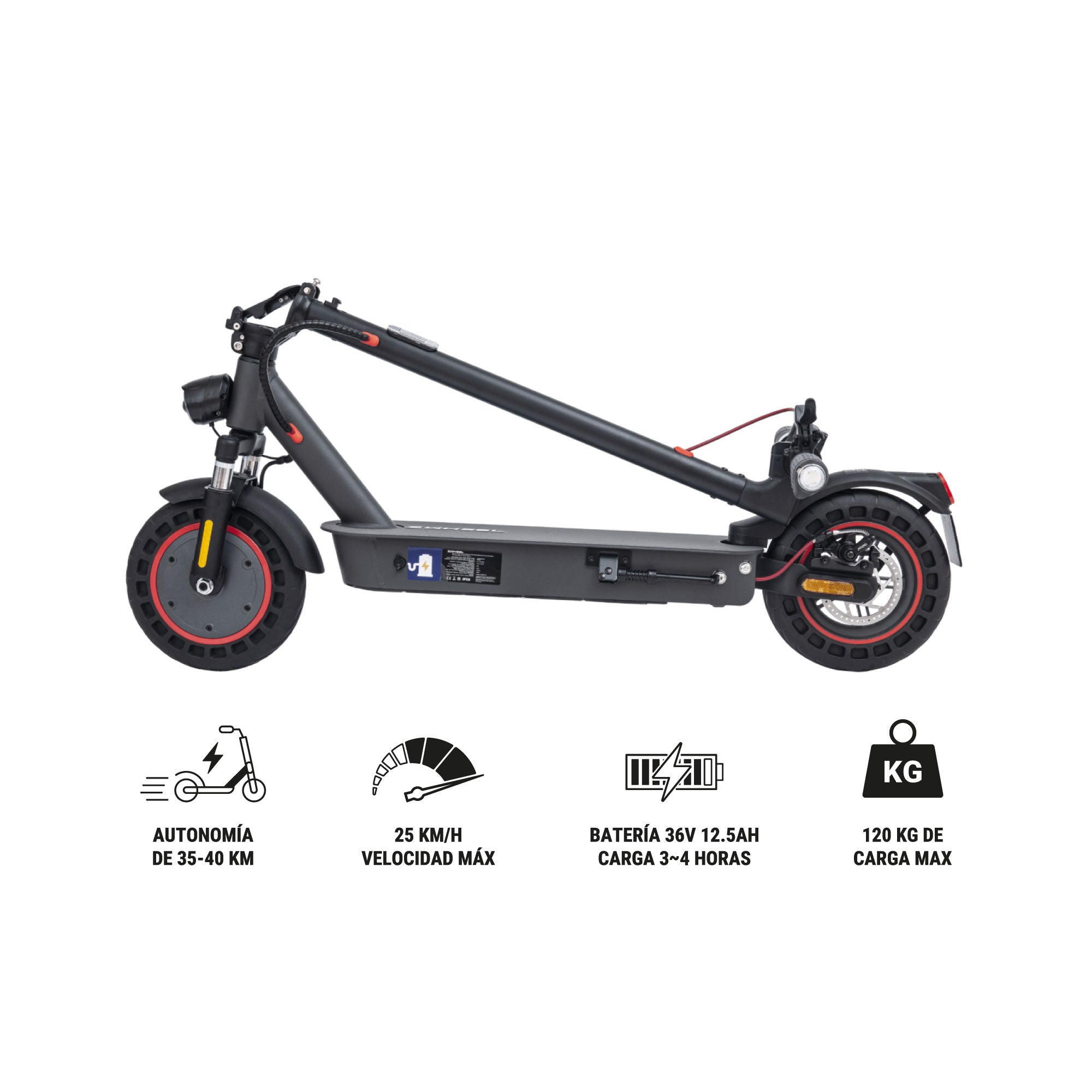 Patineta Eléctrica HYUNDAI  Agil Max Negra