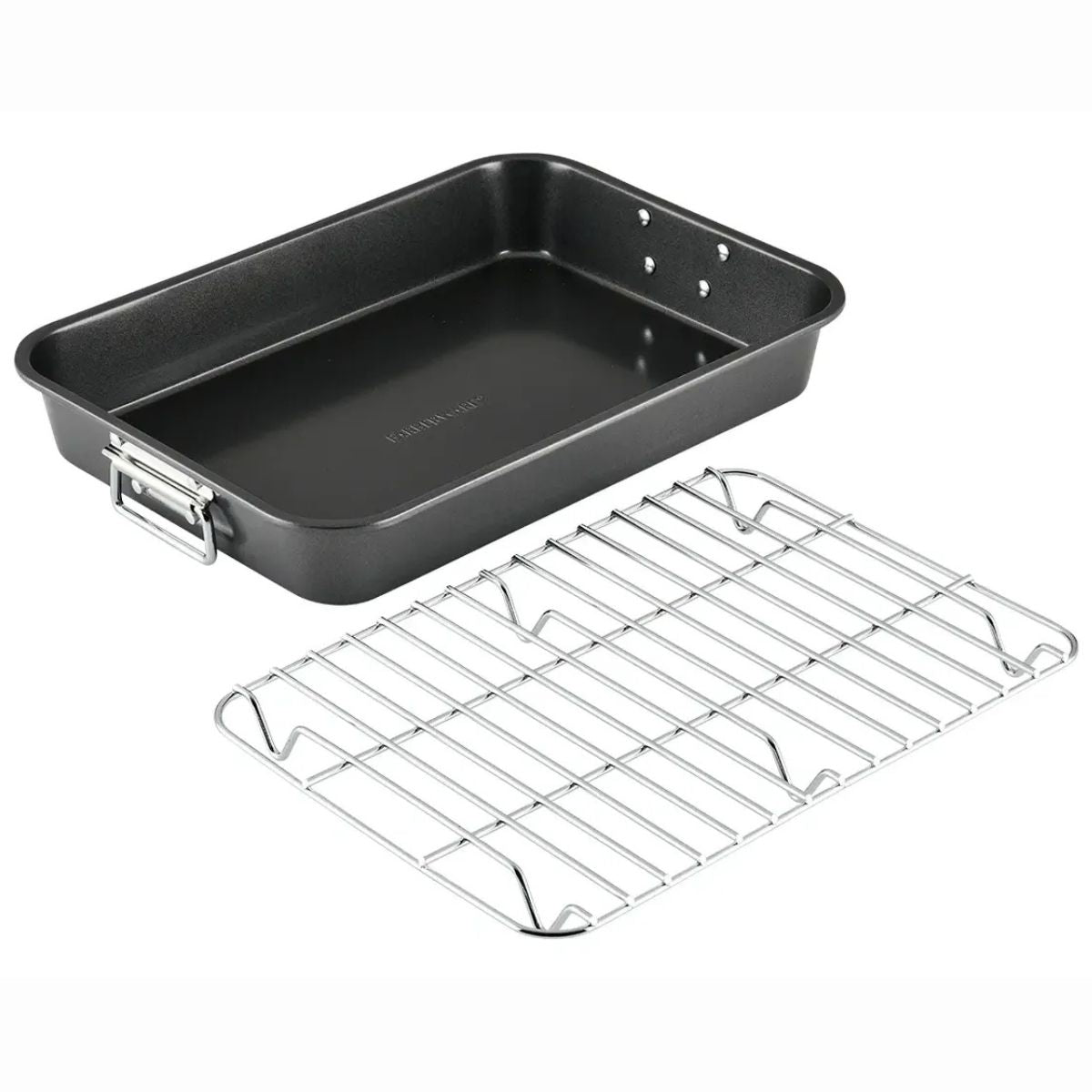 Bandeja Rostizadora FARBERWARE 5702 Parilla Plana Negra