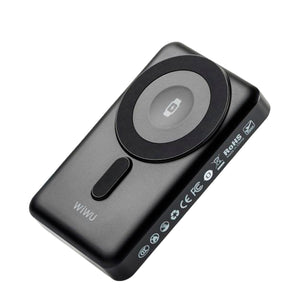 Batería portátil WiWU WI-P056 de 10000mAh con cable dual color negro