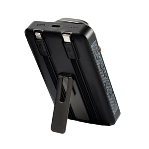 Batería portátil WiWU WI-P056 de 10000mAh con cable dual color negro