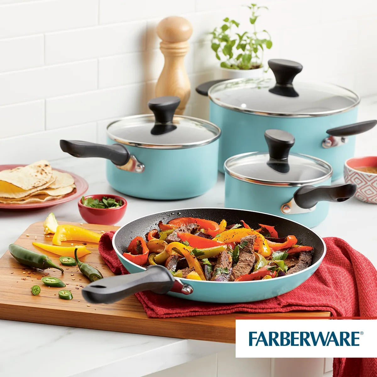 Batería FARBERWARE 12 Piezas 22292 Antiadherente