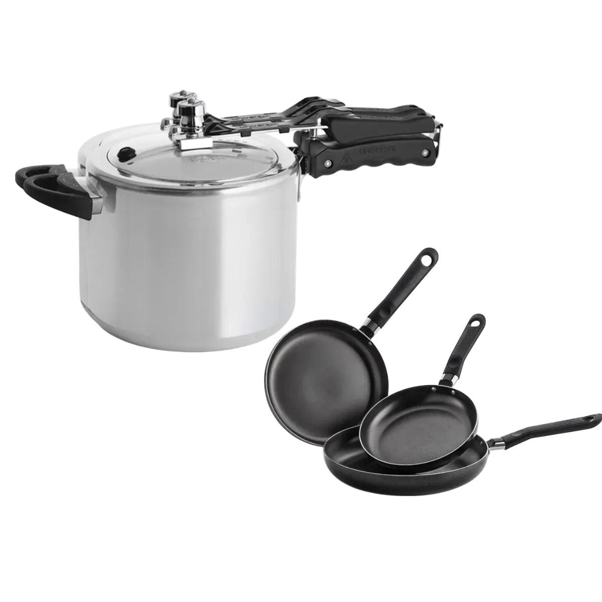 Combo UNIVERSAL Olla a Presión LPC L27630 6 L + Set De 3 Sartenes L3960