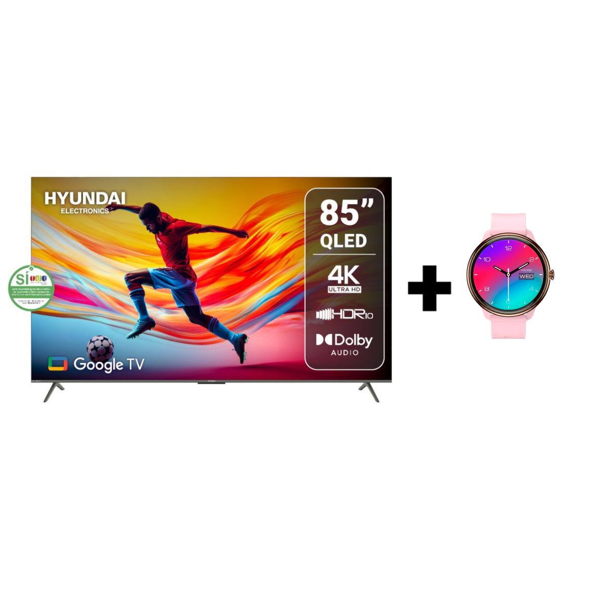 Televisor HYUNDAI 85" HYLED8503QG QLED Smart + Smart Watch HYUNDAI Amoled