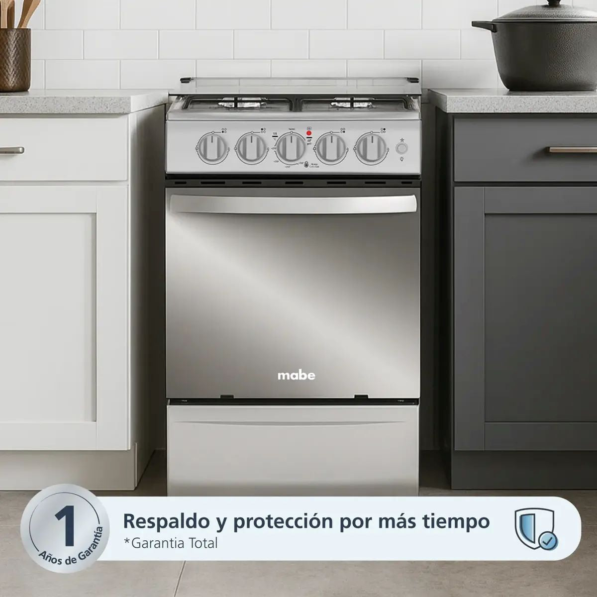 Estufa MABE EMC5140ANG0 4 Puestos Tipo B Gas Natural Inox