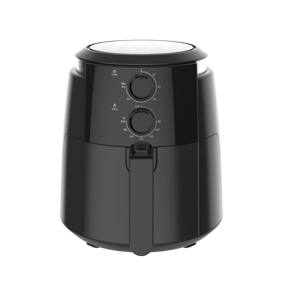 Freidora de Aire KALLEY K-MAF35 3.5 Litros Manual 1500W Negro