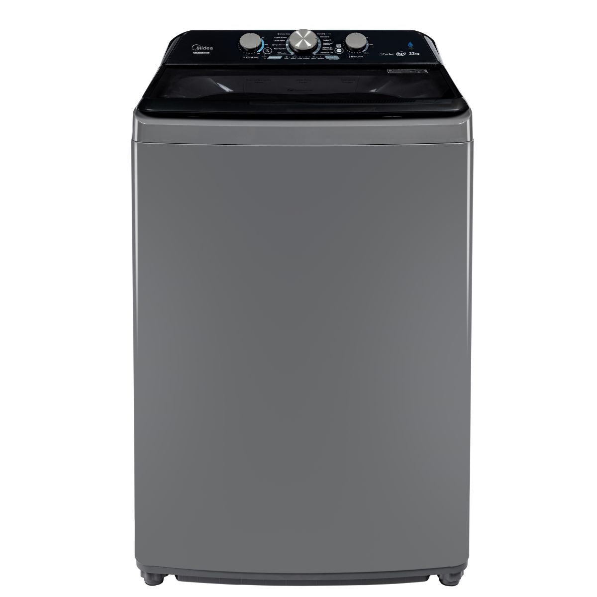 Lavadora MIDEA MA500W220 22Kilos Vortex Wash Con Agitador Gris