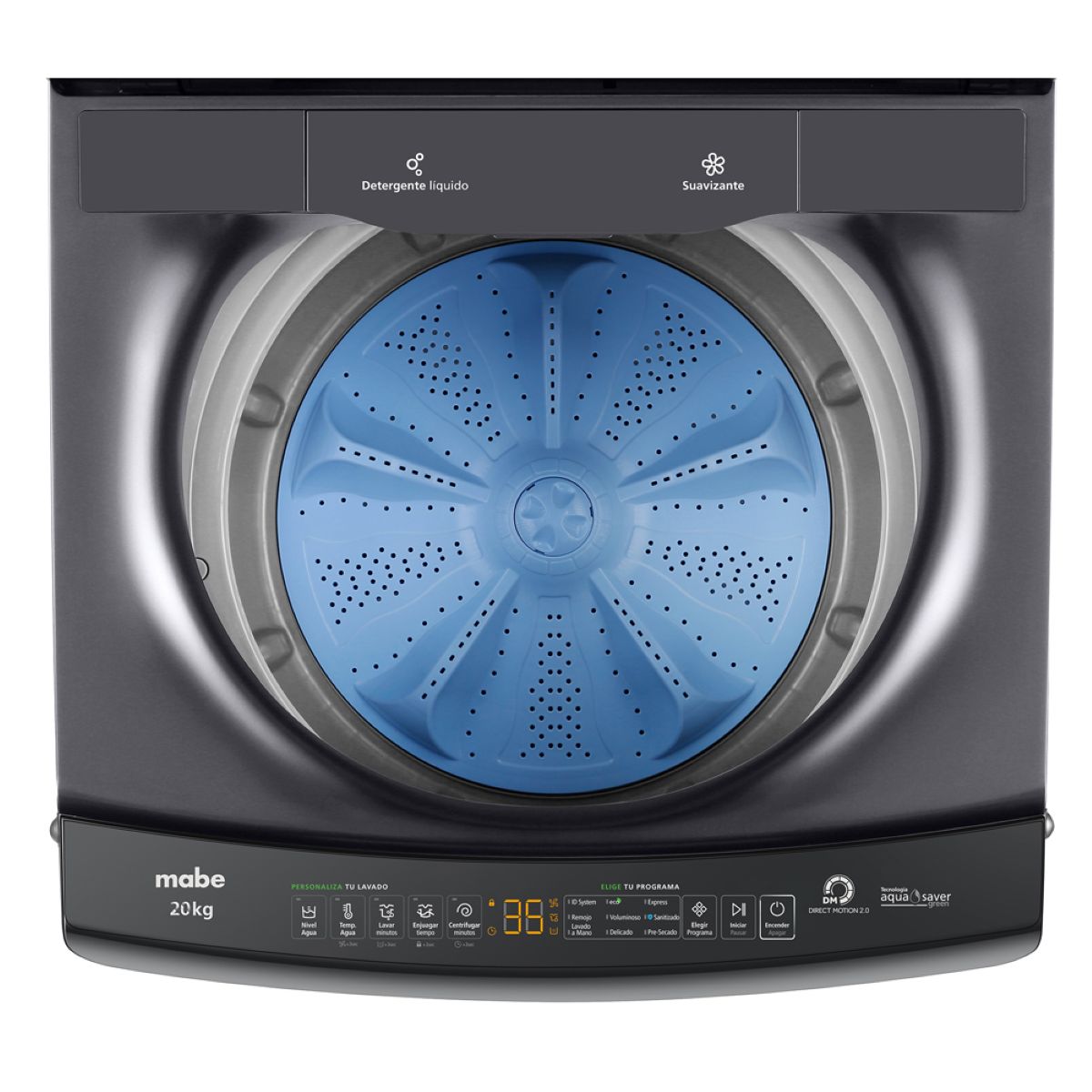 Lavadora MABE LMA0220WDGAB0 20Kilos Panel Digital Gris