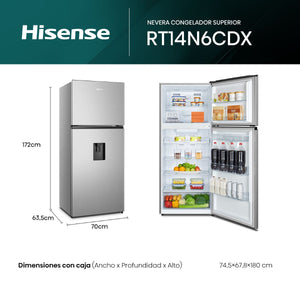 Nevera No Frost Hisense BCD-375 de 375 litros color silver