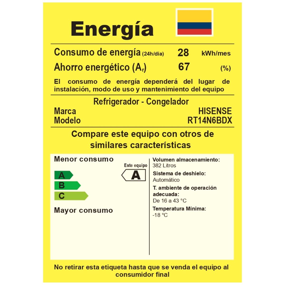 Nevera No Frost Hisense BCD-375 de 375 litros color silver