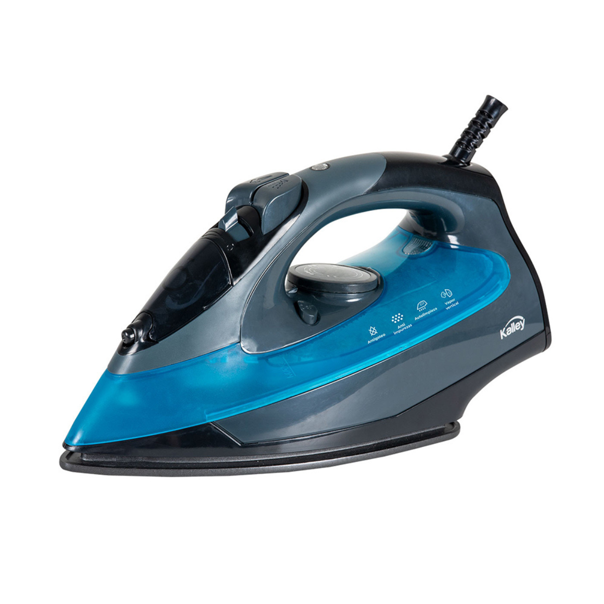 Plancha de Ropa a Vapor KALLEY K-PVAD Suela Cerámica Diamante Azul