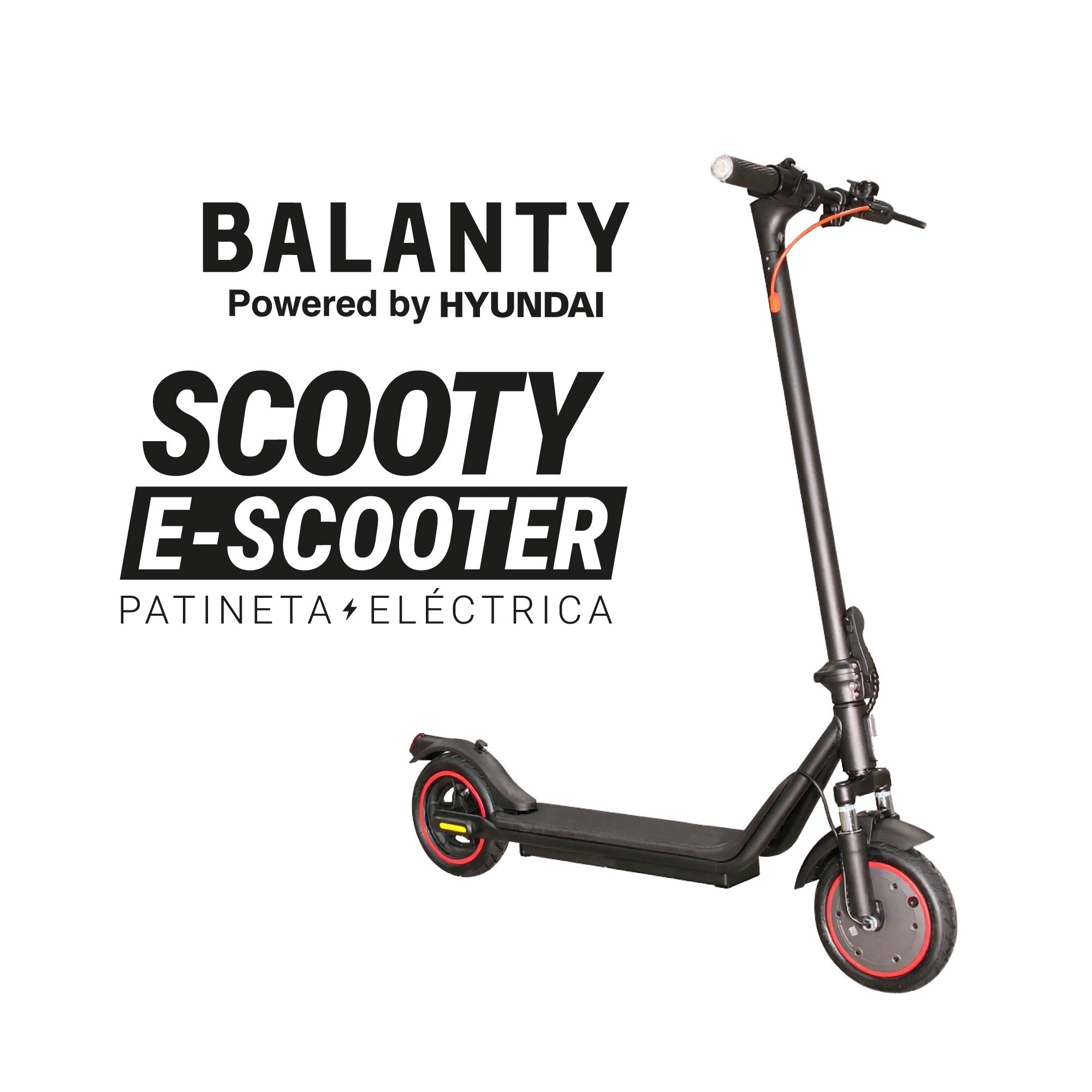 Patineta Eléctrica Powered by Hyundai Scooty Negra