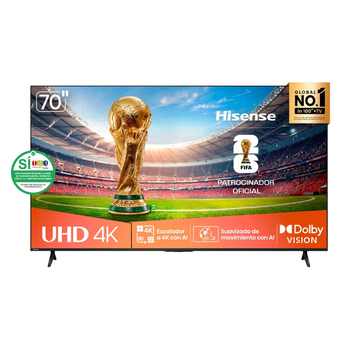 Televisor HISENSE 70" 70A6NV VIDAA Smart Tv