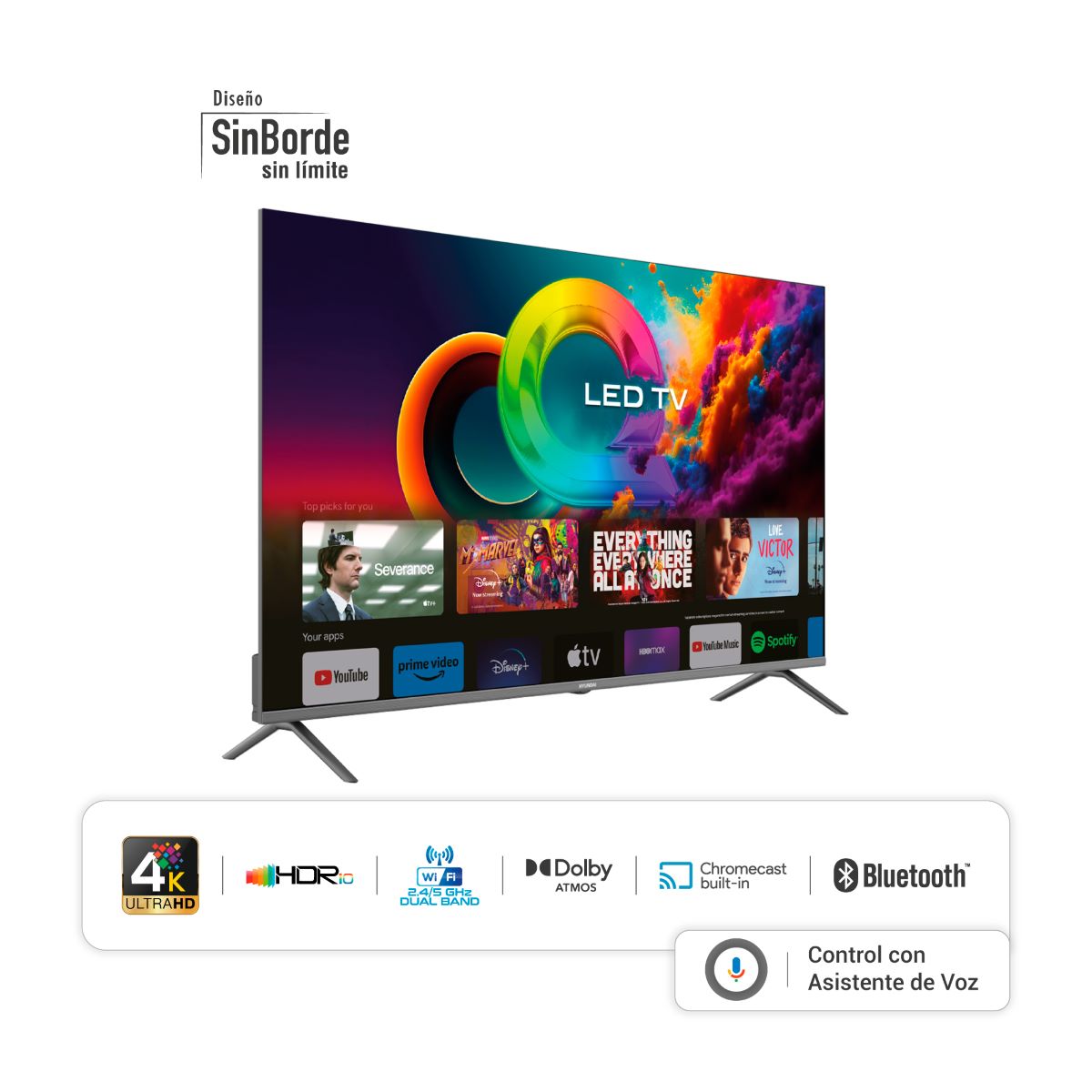 Televisor 50" HYUNDAI HYLED5025QG UHD-4K GOOGLE TV