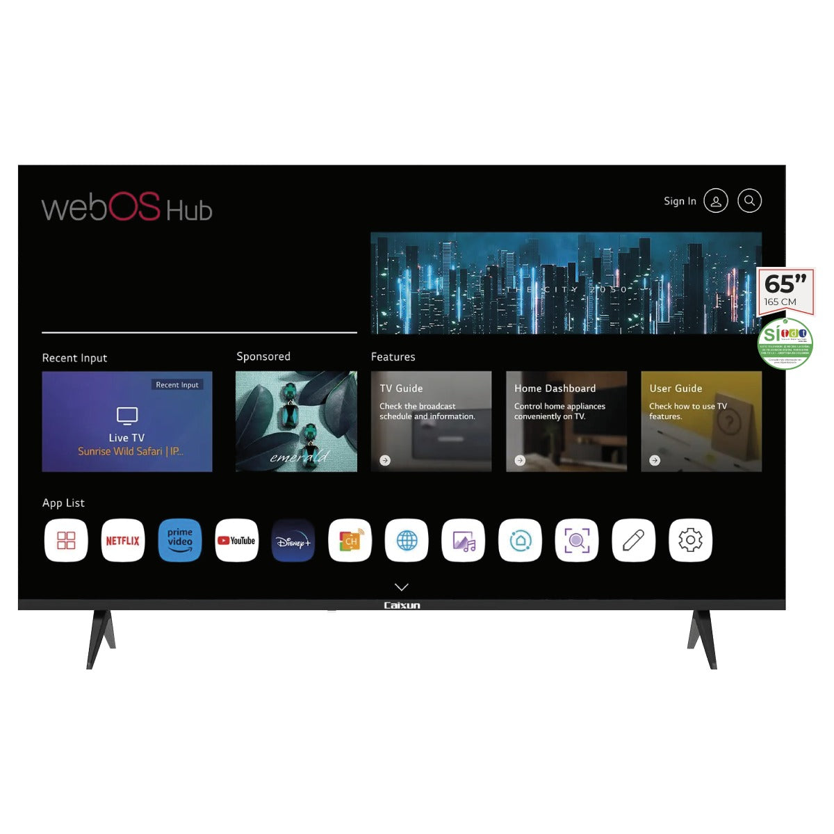 Televisor CAIXUN 65" C65VAUG 65 UHD 4K Google Tv