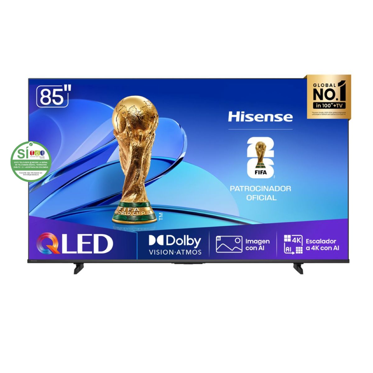 Televisor HISENSE 85 Pulgadas 85Q6QV UHD 4K Procesador Vidaa