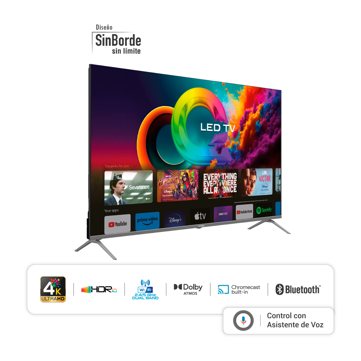 Televisor HYUNDAI 60" HYLED6005QG UHD 4K QLED