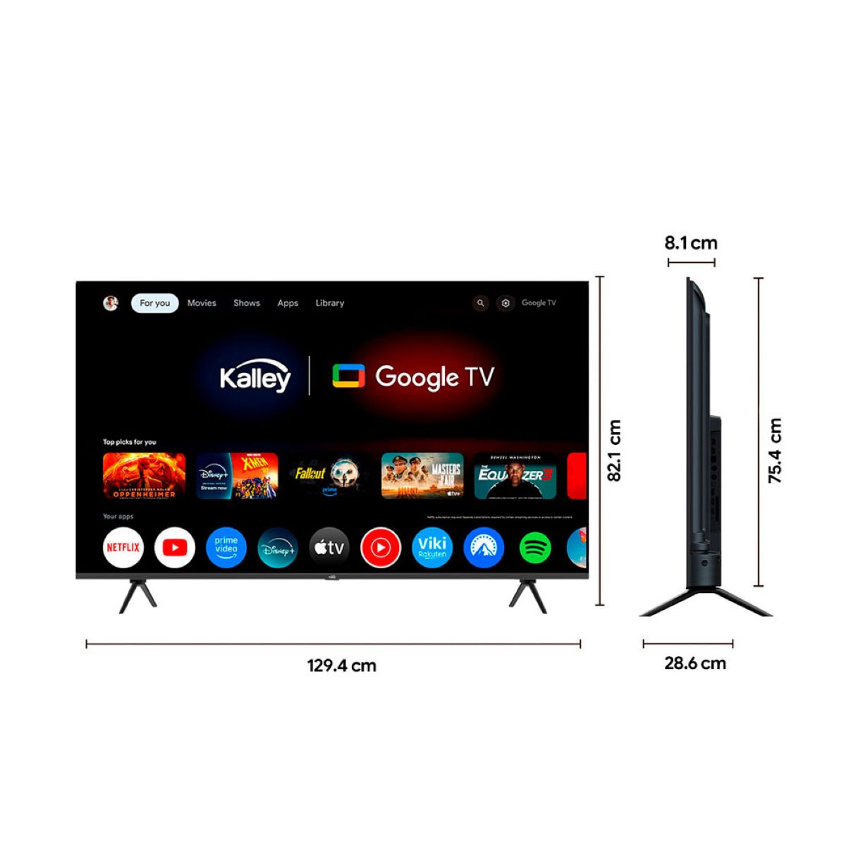 Televisor KALLEY 58" 4K UHD QLED Smart TV Google