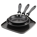 Set FARBERWARE 3 Piezas Sarten 18CM Sarten 22CM Y Plancha 28CM Negro