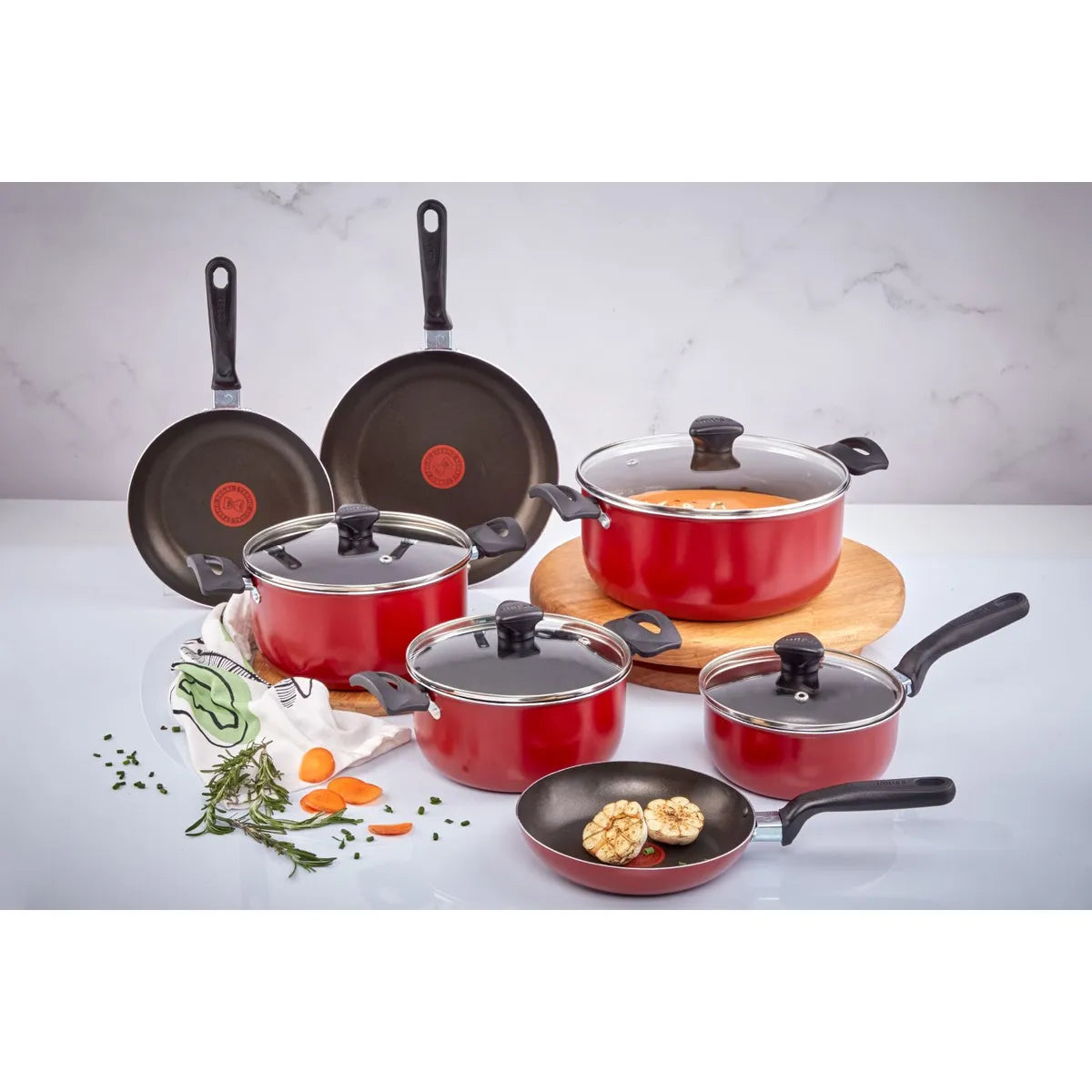 Bateria IMUSA 5819400 11 Piezas A/PT TV Rojo